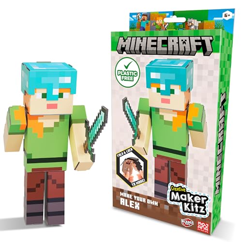 BLADEZ Minecraft Make Your Own Alex, Lizenziertes Kunst- und Bastelset für Jungen und Mädchen, Lizenziertes Spielzeug für Kinder, Creative Maker Kitz Toyz BLADEZ Minecraft Make Your Own Alex, Lizenziertes Kunst- und Bastelset für Jungen und Mädchen, Lizenziertes Spielzeug für Kinder, Creative Maker Kitz Toyz von BLADEZ