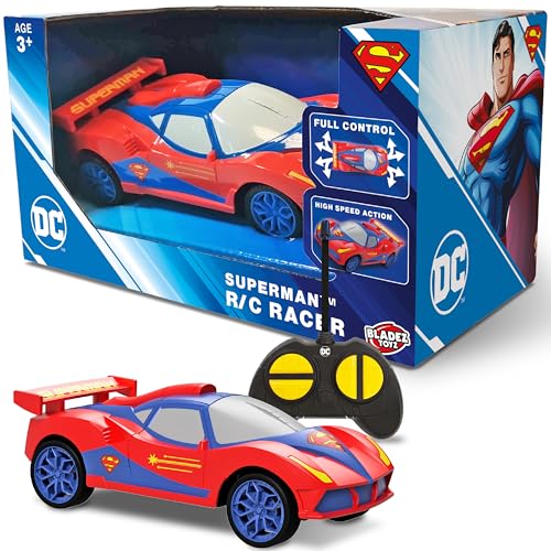 BLADEZ Superman RC Racer, DC Comics, Fernbedienung Fahrzeug, einfach zu bedienen für Kinder im Alter von 3 und älter, volle Funktion RC 1 28 Skala, lizenziertes Spielzeug, Toyz BLADEZ Superman RC Racer, DC Comics, Fernbedienung Fahrzeug, einfach zu bedienen für Kinder im Alter von 3 und älter, volle Funktion RC 1 28 Skala, lizenziertes Spielzeug, Toyz von BLADEZ