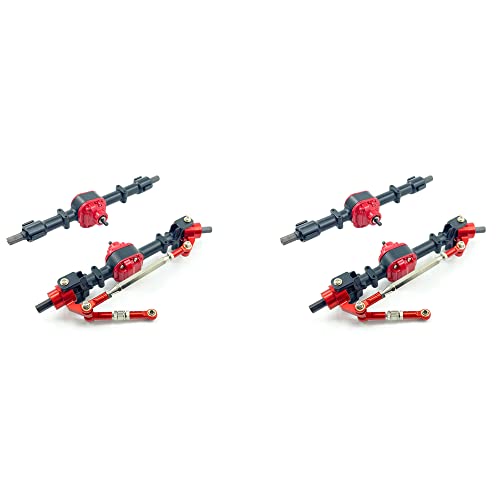 BLASHRD 2X RC Auto Vorder- und Hinterachse Komplett für MN D90 D91 D96 D99S MN90 MN96 MN99 MN99S 1/12,Schwarz von BLASHRD