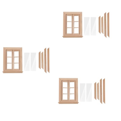 BLASHRD 3X 1:12 Puppenhaus Miniatur Doppel 6 Scheiben Rahmen und Glas Platte Puppen Haus DIY Doppel Zubehör für Puppen Haus Dekoration BLASHRD 3X 1:12 Puppenhaus Miniatur Doppel 6 Scheiben Rahmen und Glas Platte Puppen Haus DIY Doppel Zubehör für Puppen Haus Dekoration von BLASHRD