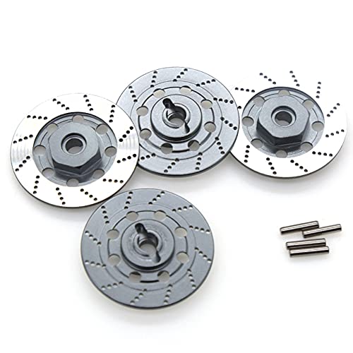 BLASHRD 4 StüCke Metall Bremse Scheibe Felgen Kasten Metall Hex Adapter 12Mm für 1/10 Sakura D4 On-Road Racing RC Auto Teile, von BLASHRD