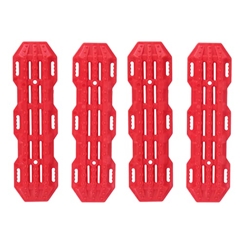 BLASHRD 4 Stücke Kunststoff Sand Leiter Recovery Rampen Bord für 1:10 RC Crawler Axial SCX10 CC01-4 D90 MST, Rot von BLASHRD