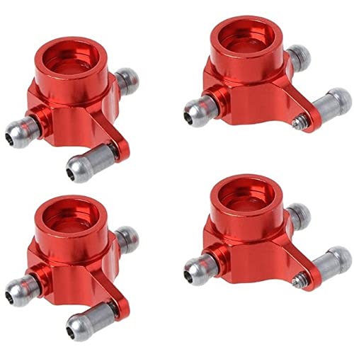 BLASHRD 4 Stücke Verbesserte Metall Teile Hinten Lenk Becher für P929 P939 K969 K979 K989 K999 1/28 RC Auto, Rot von BLASHRD