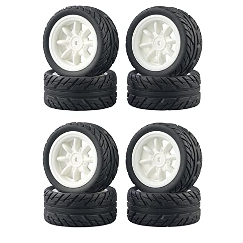 BLASHRD 8 Stück Gummireifen Reifen Rad für SG1603 SG1604 SG1605 UD1601 UD1602 UD1603 UD1604 1/16 RC Auto Upgrade Teile,1 von BLASHRD
