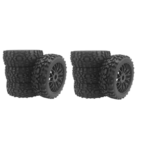 BLASHRD 8-Teilige RC und Reifen mit Sechskant 17-mm Rädern, Maßstab 1/8 Geländewagen für 1:8 RC On-Road Auto von BLASHRD