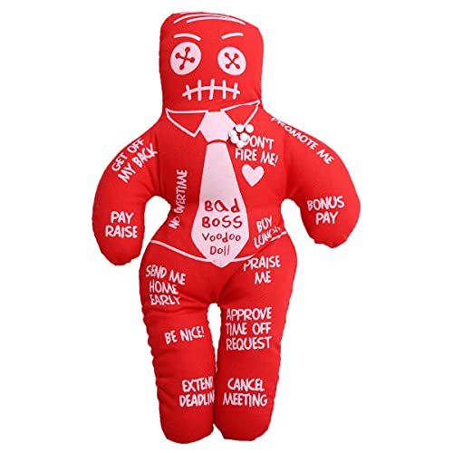 BLESSUME Magische Voodoo Puppe mit 6 Pins Witziges Geschenk Halloween Zubehör (Rot) von BLESSUME