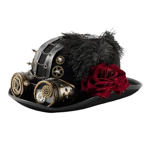 BLESSUME Steampunk-Hut mit Brille, Gothic-Stil, für Damen BLESSUME Steampunk-Hut mit Brille, Gothic-Stil, für Damen von BLESSUME