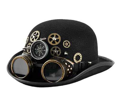 BLESSUME Steampunk-Hut mit Brille, Gothic-Stil, für Damen BLESSUME Steampunk-Hut mit Brille, Gothic-Stil, für Damen von BLESSUME
