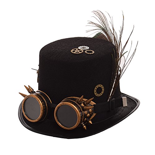 BLESSUME Steampunk Hut Unisex Fancy Dress (Farbe A, L) von BLESSUME