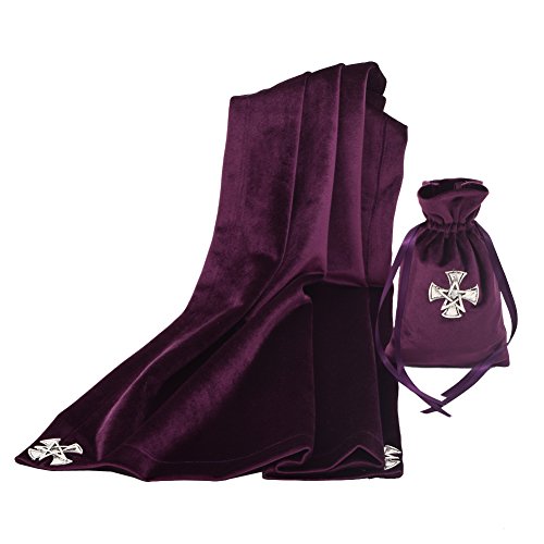 BLESSUME Tarot Tischdecke mit Tarot Tasche (violett) von BLESSUME