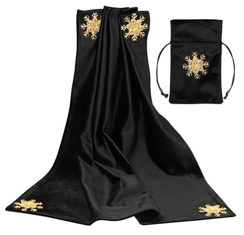 BLESSUME Tarot Tischdecke mit Tarot Tasche Schwarz 1 von BLESSUME