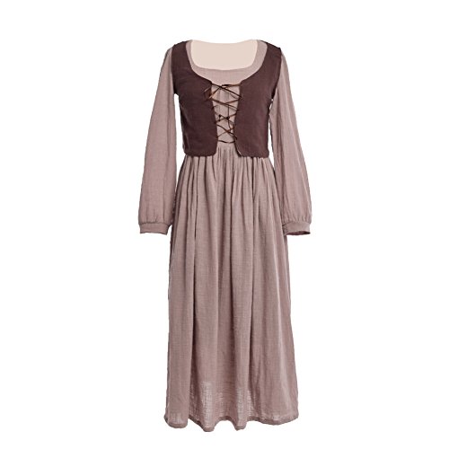 BLESSUME Wench Dress Bauernmädchen-Kostüm Renaissance Mittelalter (X-Small) von BLESSUME
