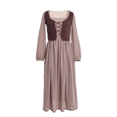 BLESSUME Wench Kleid Bauernmädchen Renaissance Mittelalter Kostüm (X-Large) von BLESSUME