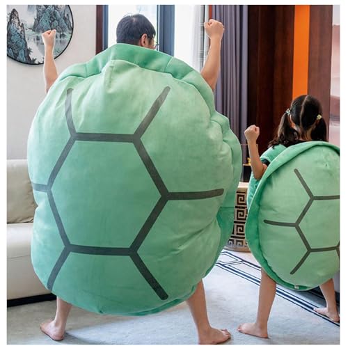 BLGVGKLPNT Schildkrötenkissen Zum Anziehen, Turtle Power Shell, Riesenschildkrötenkissen, Kawaii tragbare Schildkrötenpanzerkissen,Lustiges Geschenk für Geburtstag (80cm,Green) von BLGVGKLPNT