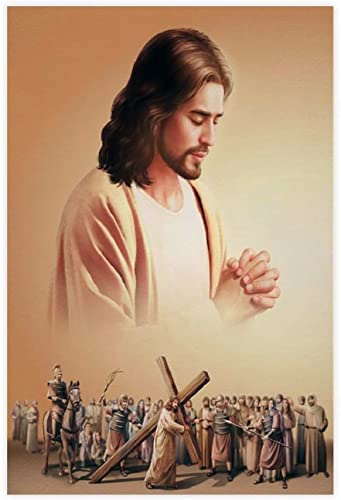 BLIJR 1000 Teile Puzzle Gott Jesus Christus Holz Puzzle Erwachsene Stress Freisetzung Spiel 1000 Piece 29.5x19.6inch(75x50cm) Kein Rahmen von BLIJR