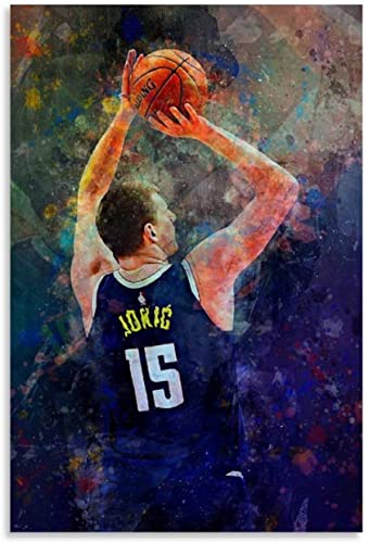 Puzzle 1000 Teile Erwachsene und Kinder Basketballspieler Nikola Jokic Sports Poster Holz Puzzles Stress Freisetzung Spiel 1000 Piece 29.5x19.6inch(75x50cm) Kein Rahmen von BLIJR