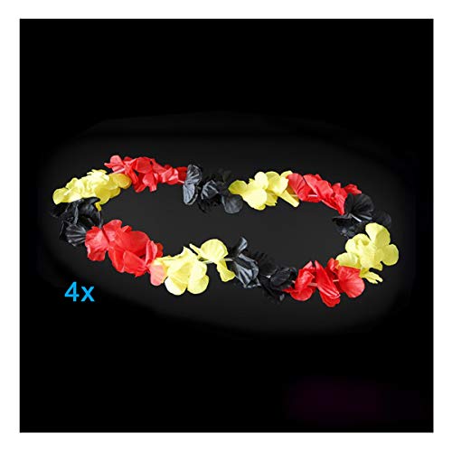 BLINXS 4er-Set LED Hawaiikette/Hawaii-Kette Fan-Edition in Schwarz/Rot/Gold für Fussball, Handball, EM oder WM oder auch fü Karneval, Junggesellenabschied und Party BLINXS 4er-Set LED Hawaiikette/Hawaii-Kette Fan-Edition in Schwarz/Rot/Gold für Fussball, Handball, EM oder WM oder auch fü Karneval, Junggesellenabschied und Party von BLINXS
