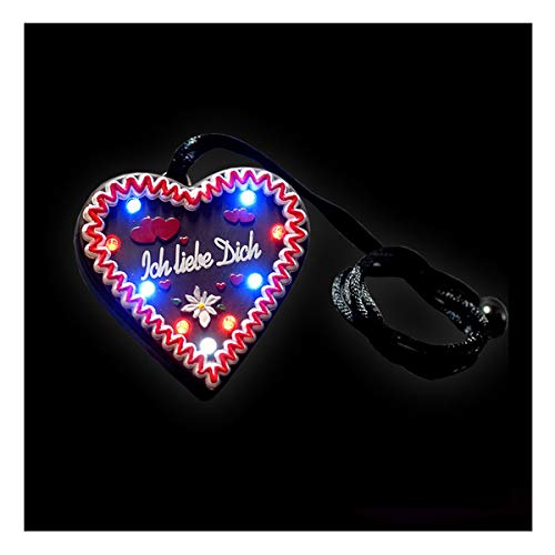 BLINXS LED Lebkuchenherz Ich Liebe Dich Multicolor Leuchtend - für Oktoberfest, Kirmes, Junggesellenabschied und Party - mit wechselbaren Batterien BLINXS LED Lebkuchenherz Ich Liebe Dich Multicolor Leuchtend - für Oktoberfest, Kirmes, Junggesellenabschied und Party - mit wechselbaren Batterien von BLINXS