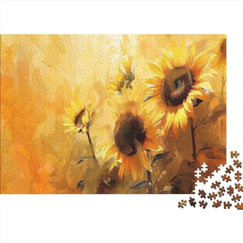 Goldene_Sonnenblumen Puzzles -1000 Teile Holz Puzzle Für Erwachsene 1000pcs (75x50cm) von BLISSCOZY