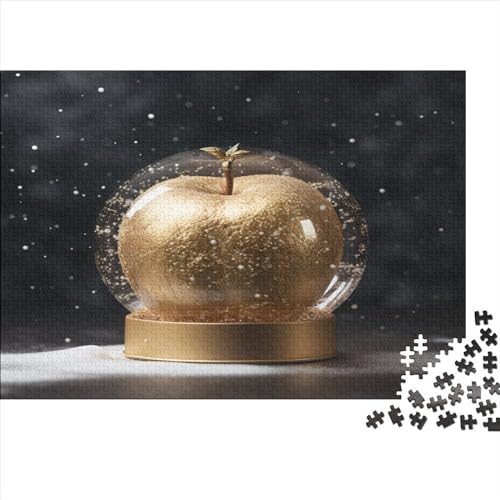 Goldener Apfel Puzzle Erwachsene Holz Puzzles 1000 Teile Rätsel Große Herausforderndes Geschicklichkeitsspiel Für Die Ganze 1000pcs (75x50cm) von BLISSCOZY