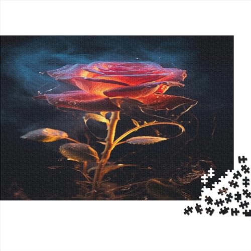 Holz Puzzles 1000 Teile Erwachsene Rätsel | Rose | Puzzle Erwachsene 1000 Teile Herausforderndes Geschicklichkeitsspiel Für Die Ganze 1000pcs (75x50cm) von BLISSCOZY