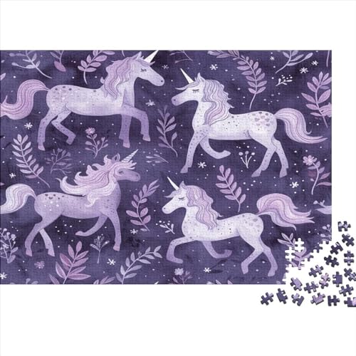 Holz Puzzles 300 Teile Erwachsene Rätsel | Purple Pferd Pattern | Puzzle Erwachsene 300 Teile Herausforderndes Geschicklichkeitsspiel Für Die Ganze 300pcs (40x28cm) von BLISSCOZY