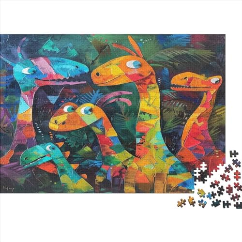 Holz Puzzles 500 Teile Erwachsene Rätsel | Dinosaurier | Puzzle Erwachsene 500 Teile Herausforderndes Geschicklichkeitsspiel Für Die Ganze 500pcs (52x38cm) von BLISSCOZY