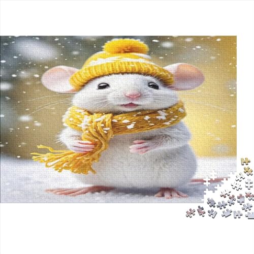 Holz Puzzles 500 Teile Erwachsene Rätsel | Niedlicher Hamster | Puzzle Animal Erwachsene 500 Teile Herausforderndes Geschicklichkeitsspiel Für Die Ganze 500pcs (52x38cm) von BLISSCOZY