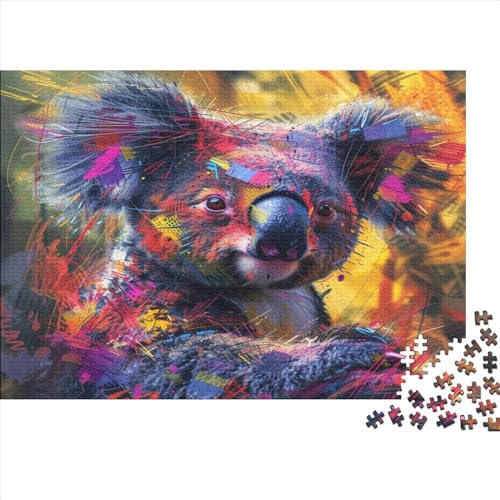 Holz Puzzles 500 Teile Erwachsene Rätsel | Niedlicher Koala Bear | Puzzle Erwachsene 500 Teile Herausforderndes Geschicklichkeitsspiel Für Die Ganze 500pcs (52x38cm) von BLISSCOZY
