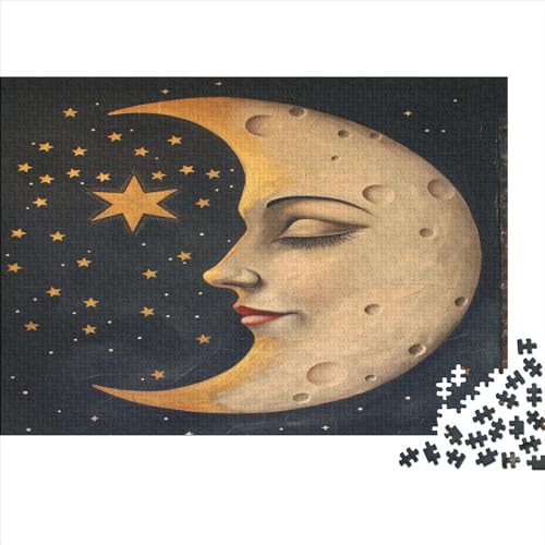 Mond und die Sterne 1000 Teile Puzzles, Panorama, Premium Quality, Für Erwachsene Holz Jahren Puzzle 1000pcs (75x50cm) von BLISSCOZY