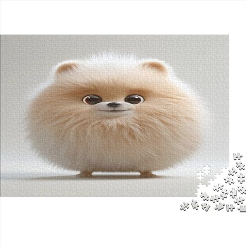 Niedliche Pomeranians Holz Puzzles 1000 Teile Rätsel, Erwachsenen Puzzle,herausforderndes Geschicklichkeitsspiel Für Die Ganze 1000pcs (75x50cm) von BLISSCOZY