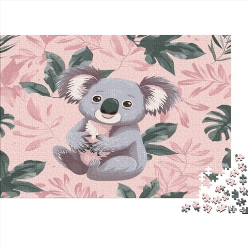 Niedlicher Kleiner Koala Holz Puzzles 300 Teile Rätsel, Erwachsenen Puzzle,herausforderndes Geschicklichkeitsspiel Für Die Ganze 300pcs (40x28cm) von BLISSCOZY