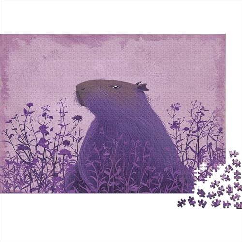 Purple Wasserschwein Puzzles -1000 Teile Holz Puzzle Für Erwachsene 1000pcs (75x50cm) von BLISSCOZY