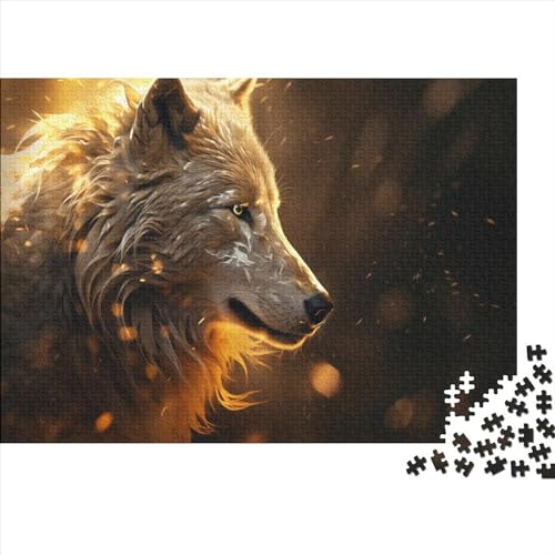 Wolf Puzzles -500 Teile Animal Holz Puzzle Für Erwachsene 500pcs (52x38cm) von BLISSCOZY