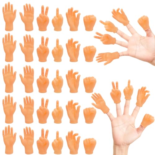 Mini Hände Fingerpuppen, 30 Stück Kleine Hände, Tiny Hands Gummi Fingerpuppen, Lustige Minihände Interaktives Spielzeug für Haustiere Katzen Familie Freund Spiele Party Mini Hände Fingerpuppen, 30 Stück Kleine Hände, Tiny Hands Gummi Fingerpuppen, Lustige Minihände Interaktives Spielzeug für Haustiere Katzen Familie Freund Spiele Party von BLLREMIPSUR