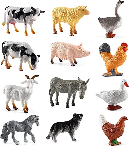 BLMHTWO 12 Stück Tiere Figuren,Bauernhoftiere Mini Tiere Figuren Realistisches PVC Bauernhoftiere Bauernhof Tierfiguren Spielzeug für Heimdekoration Bildung und Lernen Badespielzeug BLMHTWO 12 Stück Tiere Figuren,Bauernhoftiere Mini Tiere Figuren Realistisches PVC Bauernhoftiere Bauernhof Tierfiguren Spielzeug für Heimdekoration Bildung und Lernen Badespielzeug von BLMHTWO
