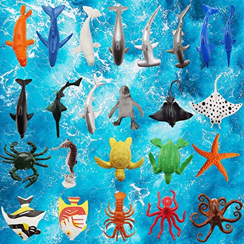 BLMHTWO 24 Stück Meerestiere Figuren, Meerestiere Spielzeug Kunststoff Tiere Figuren Realistische Meerestiere beim Baden als Lernspielzeug für Erziehung Geburtstagsgeschenke BLMHTWO 24 Stück Meerestiere Figuren, Meerestiere Spielzeug Kunststoff Tiere Figuren Realistische Meerestiere beim Baden als Lernspielzeug für Erziehung Geburtstagsgeschenke von BLMHTWO