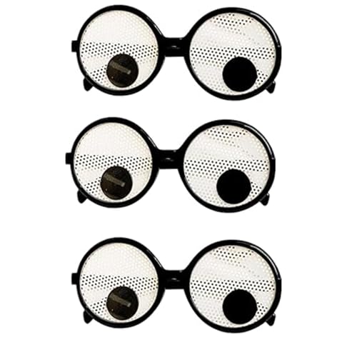 BLMHTWO 3 Stück Lustige Brillen Party Erwachsene, Brille mit Wackelaugen Lustige Augen Brille für Geburtstag, Party, Cosplay BLMHTWO 3 Stück Lustige Brillen Party Erwachsene, Brille mit Wackelaugen Lustige Augen Brille für Geburtstag, Party, Cosplay von BLMHTWO