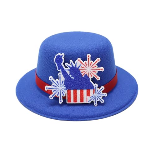 BLNGET Karnevalshut mit Haarspange für Unabhängigkeitstage, Festival, kleiner Zylinder, patriotischer Partyhut für alle Altersgruppen und Pe BLNGET Karnevalshut mit Haarspange für Unabhängigkeitstage, Festival, kleiner Zylinder, patriotischer Partyhut für alle Altersgruppen und Pe von BLNGET