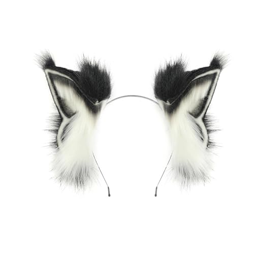 Handgefertigtes, verstellbares Plüsch-Haarband mit Tierohren und biegbarem Draht, für Cosplay, Halloween, Kostümpartys, Zubehör Handgefertigtes, verstellbares Plüsch-Haarband mit Tierohren und biegbarem Draht, für Cosplay, Halloween, Kostümpartys, Zubehör von BLNGET