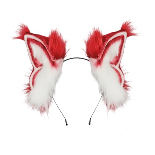 Handgefertigtes, verstellbares Plüsch-Haarband mit Tierohren und biegbarem Draht, für Cosplay, Halloween, Kostümpartys, Zubehör von BLNGET