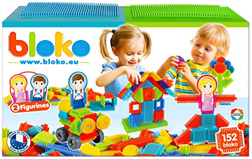 BLOKO 503625 150 Set mit 2 Spielplatten und 2 Familienfiguren, Ab 12 Monaten, Multicolor von BLOKO