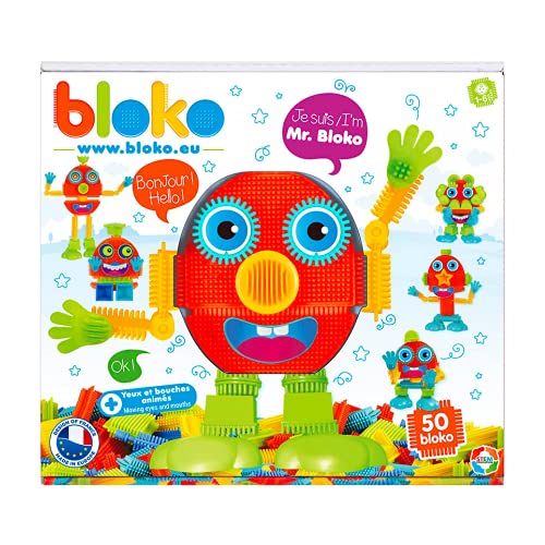 BLOKO - 50er Set Mr animierten Augen und Mündern - Ab 12 Monaten Konstruktionsspielzeug 1. Alter - 503672 von BLOKO