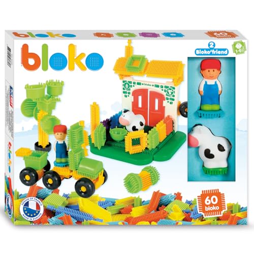 BLOKO 60-teiliges Set mit 2 3D-Figuren Bauernhof - ab 12 Monaten - Made in Europe - Bauspielzeug 1. Alter - 503684 BLOKO 60-teiliges Set mit 2 3D-Figuren Bauernhof - ab 12 Monaten - Made in Europe - Bauspielzeug 1. Alter - 503684 von BLOKO
