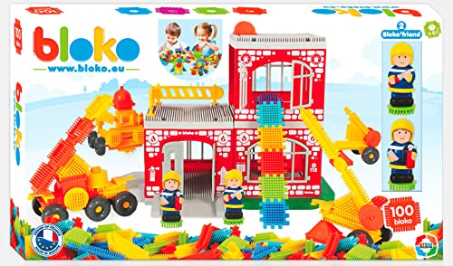 BLOKO Große Feuerwehrkaserne 100 Stück + 2 3D-Figuren – ab 12 Monaten – leicht zu handhaben – Spielzeug für Kinder ab 1 Jahr 503635 BLOKO Große Feuerwehrkaserne 100 Stück + 2 3D-Figuren – ab 12 Monaten – leicht zu handhaben – Spielzeug für Kinder ab 1 Jahr 503635 von BLOKO