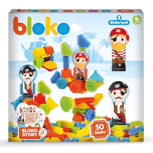 BLOKO 503537 Piraten 50er-Set 2 Piratenfiguren, Multicolor von BLOKO