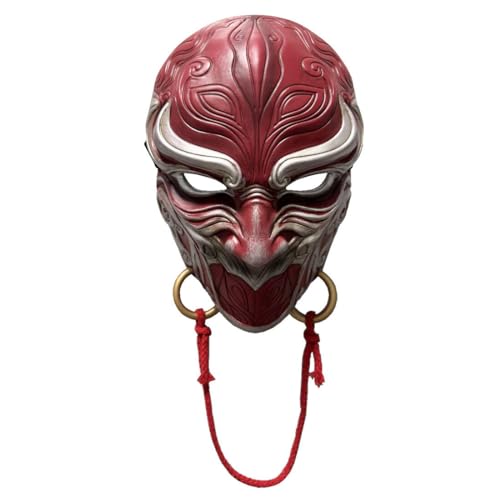 BLOKZ Japanese Mask, Chinese-Style Cosplay Mask, Hand-Painted Cosplay Prop for Halloween, Pendant Decoration BLOKZ Japanese Mask, Chinese-Style Cosplay Mask, Hand-Painted Cosplay Prop for Halloween, Pendant Decoration von BLOKZ