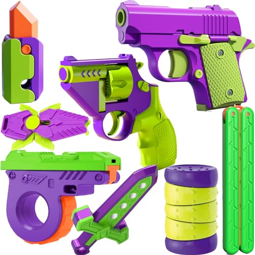 BLOOOK Fidget Toy Pistole,Figity Spin Fingerspiele,Fidget Slider Anxiety Toys,aus Plastik,Mini 1911 Gun Toy,Anti Stress Figit Spielzeug, Teenager Erwachsene Kinder von BLOOOK