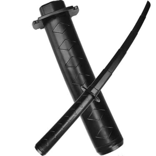 BLOOOK Fidget Toy Samurai Schwerter Spielzeug,Katana Sword Toy Anime Anxiety Toys,Plastik Hergestellt,3D Printed Samurai Sword Toy,Anti Stress Figit Spielzeug für Erwachsene Kinder (Schwarz) von BLOOOK