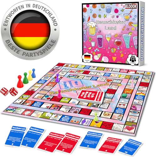 BLOOOK Gesellschaftsspiele,Partyspiele,Eisbrecher Kartenspiel,Brettspiele für 2-8 Personen Spieleabend Mädelsabend Spiel,Geburtstagsspiele,Familienspiele,Activity Spiele von BLOOOK